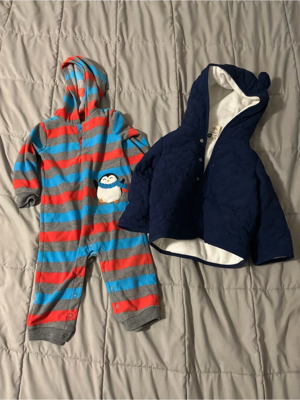 16 Piece 12 Month Mixed Brand Winter Baby Boy Bundle Lot